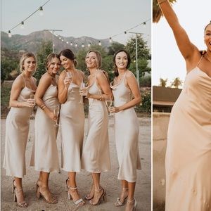 Verona Cowl Dress - Champagne